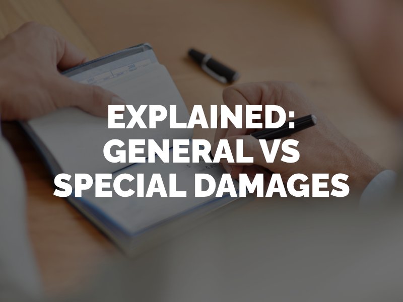 special damages compared to general damages