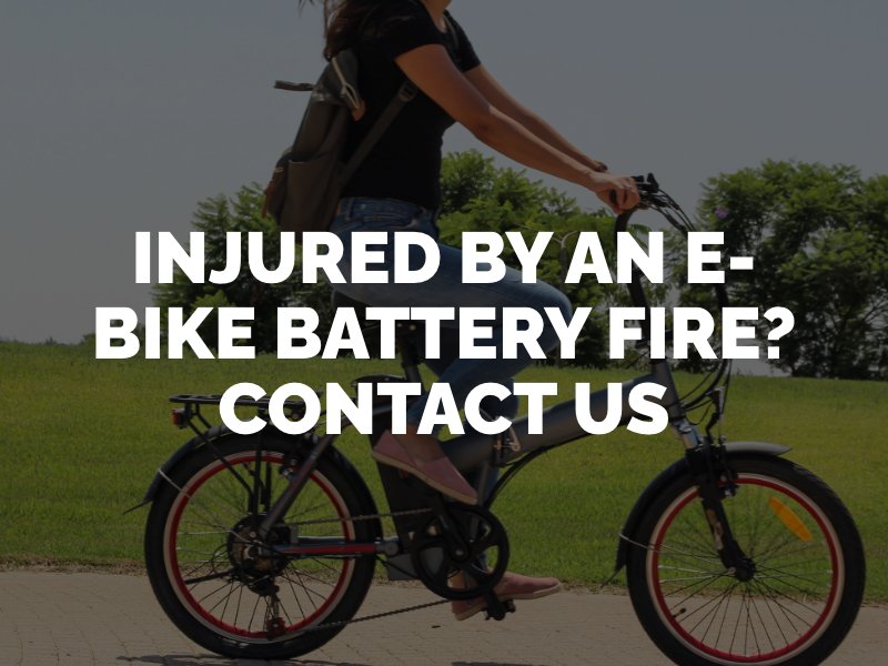 E-bike battery fires causing injuries
